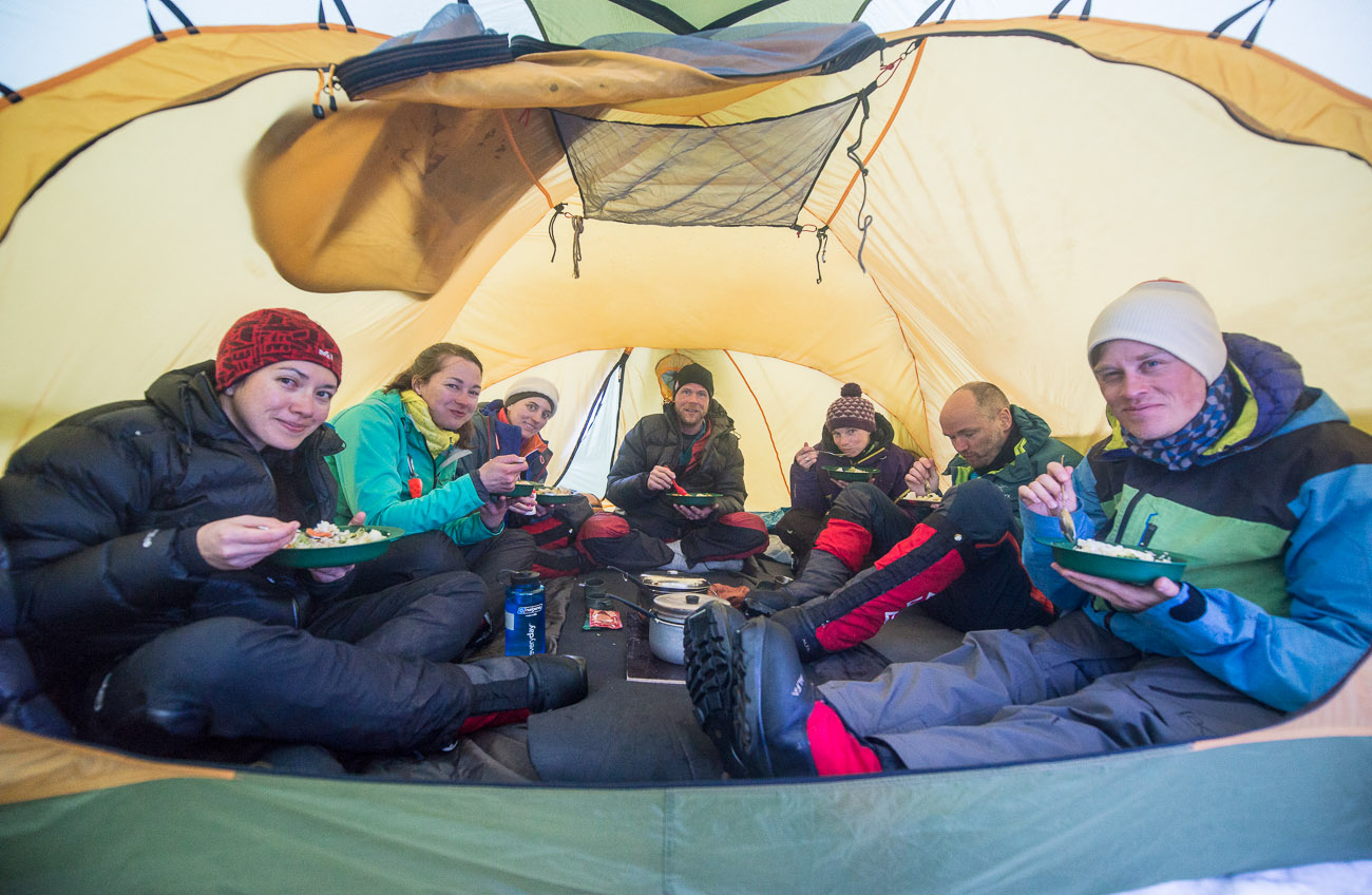 polar expedition camp
